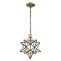 Moravian Star 12 Wide 1 Light Mini Pendant Antique Brass Antique Brass 12 Inch W