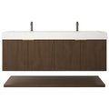 Moreno Stella 60 Inches Wall Mounted Vanity Set With Doors And Inside Drawer