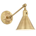 Crystorama Morgan Collection 1 Light Aged Brass Swing Arm Wall Sconce