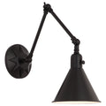 Crystorama Morgan Collection 1 Light Matte Black Swing Arm Wall Sconce