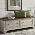Morgan Creek Antique White Storage Hall Bench