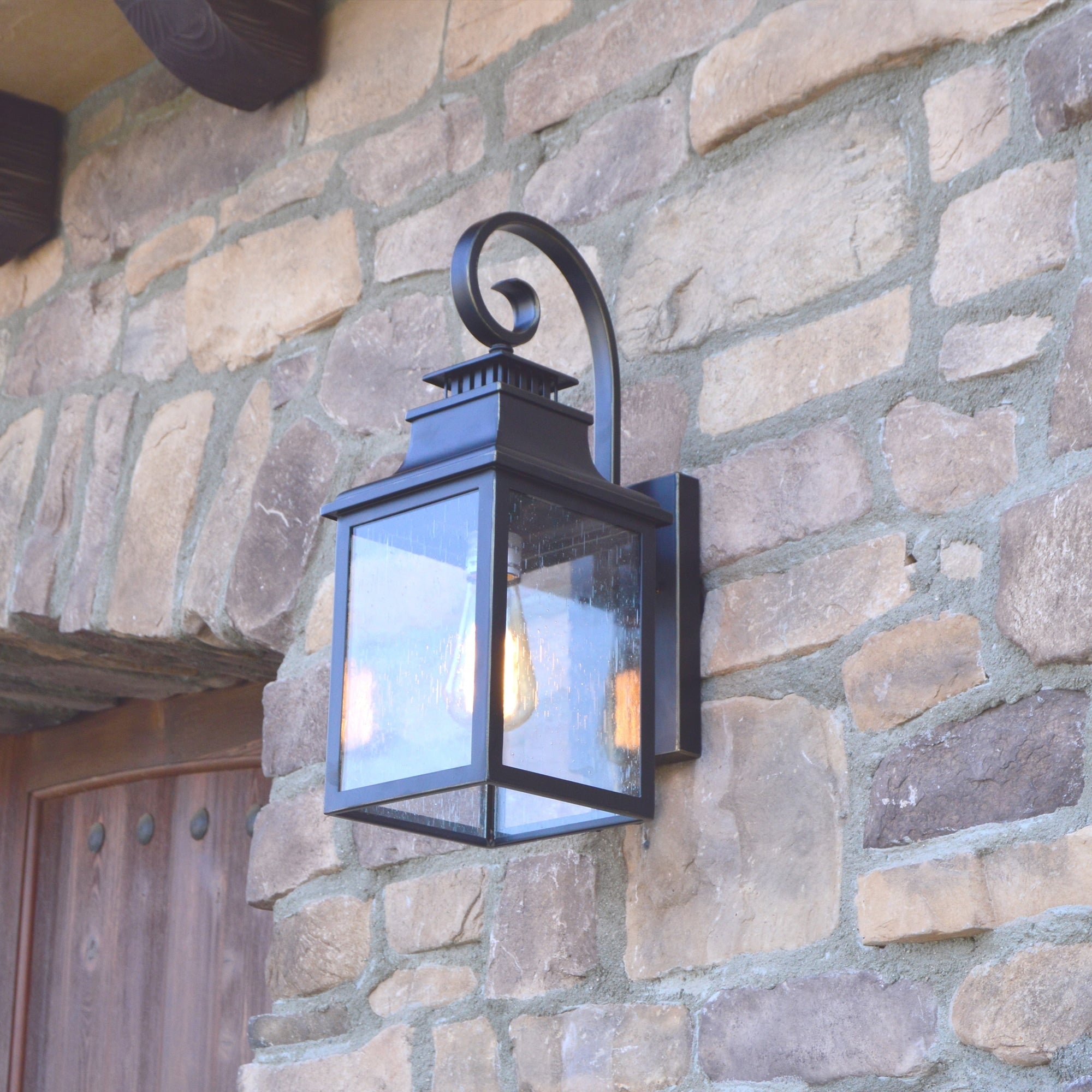 Y Decor Morgan 1 Light Outdoor Wall Mounted Light In Imperial Black
