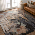 Morisot Handmade Abstract Gray Blush Area Rug 9X13