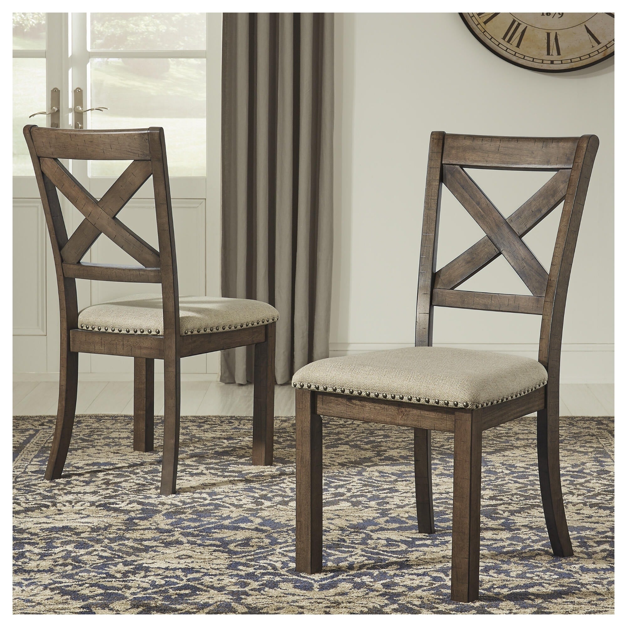 Moriville Upholstered Dining Side Chair Set Of 2 Beige N A