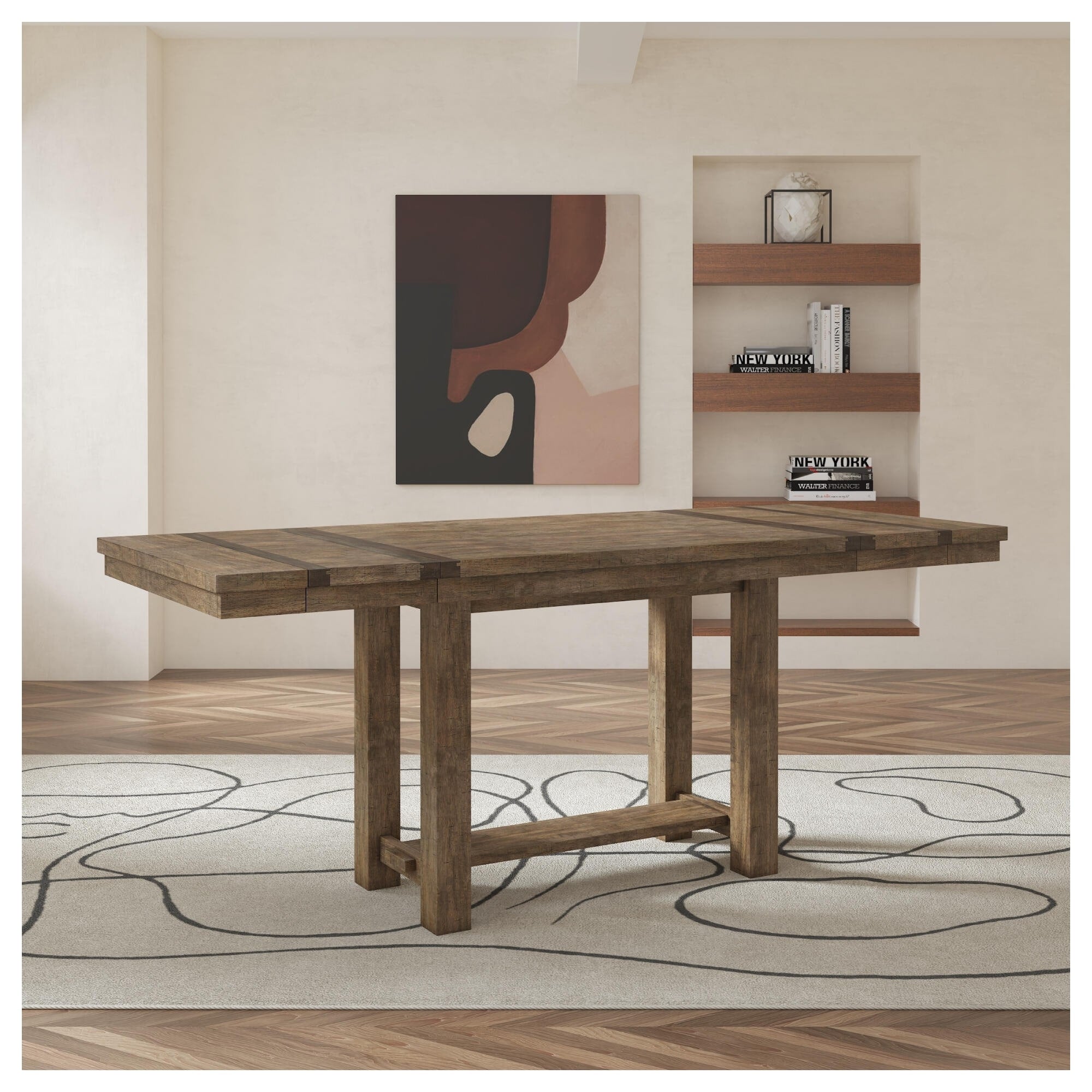 Moriville Counter Height Extension Table Grayish Brown