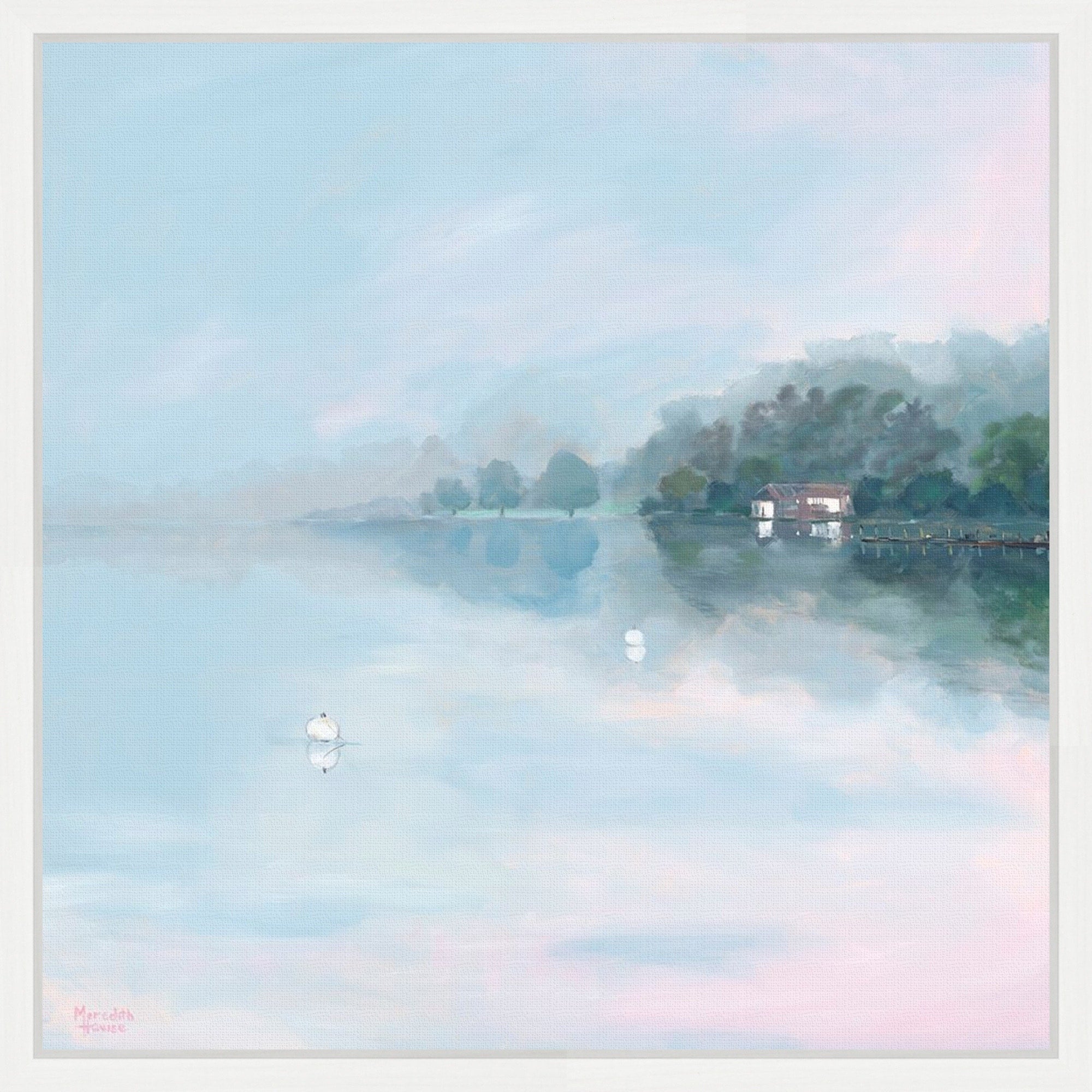 Morning At Lake Windermere By Meredith Howse Framed Canvas Wall Art Print