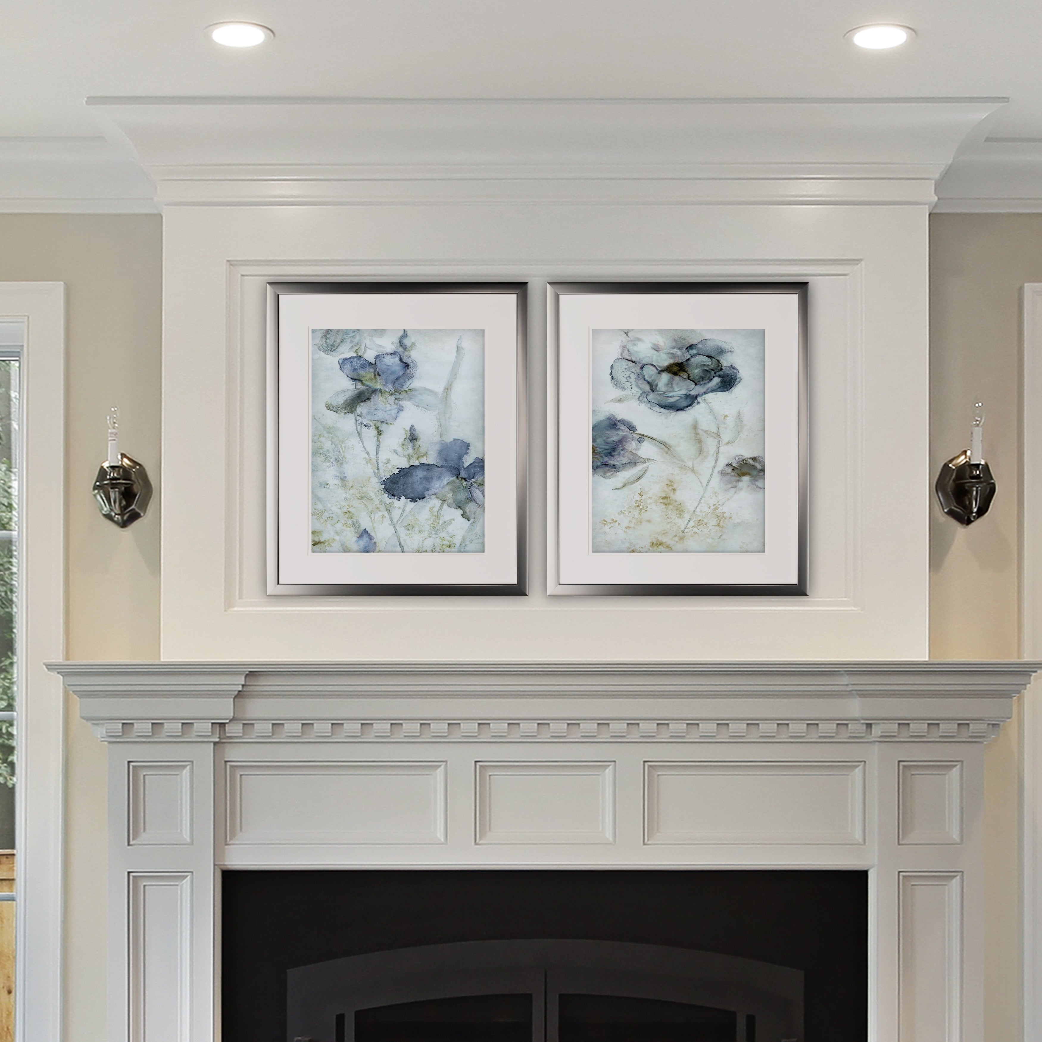 Morning Iris 2 Piece Set Silver Frame