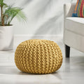 Moro Cotton Knit Fabric Ottoman Pouf By Christopher Knight Home