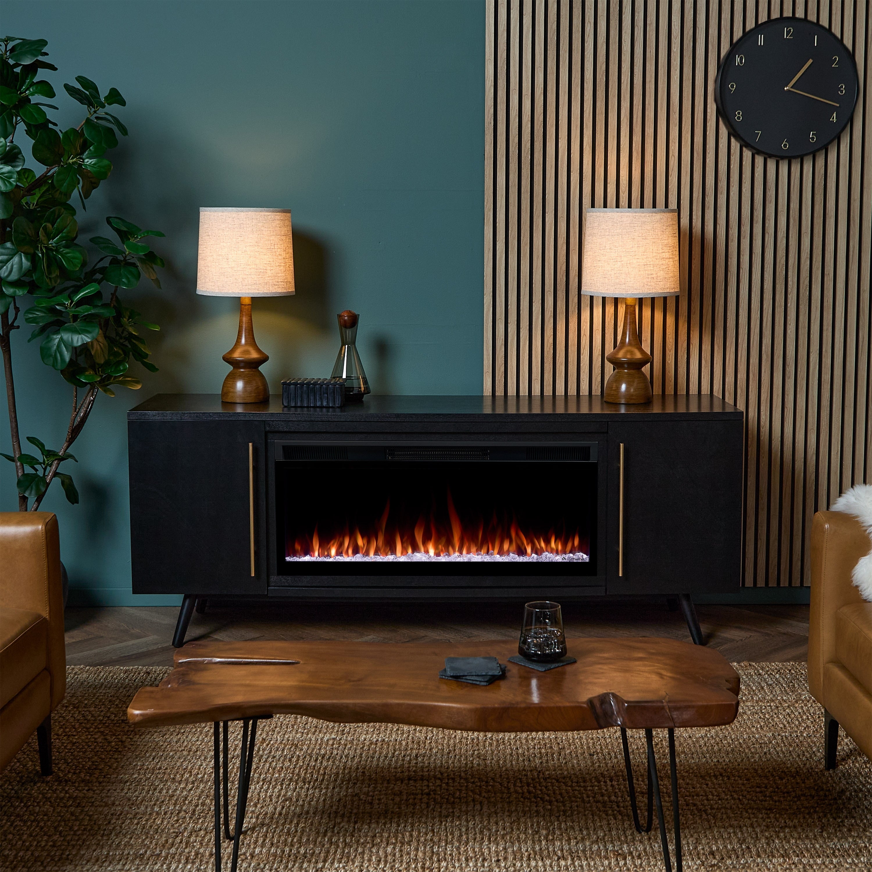 Morris 72 Smart Landscape Electric Fireplace Tv Stand By Real Flame