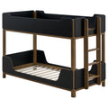 Morris Twin Over Twin Wood Bunk Bed Black And Walnut