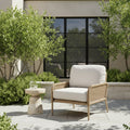 Morro Wicker Outdoor Chair With Sunbrella Cushions By Real Flame