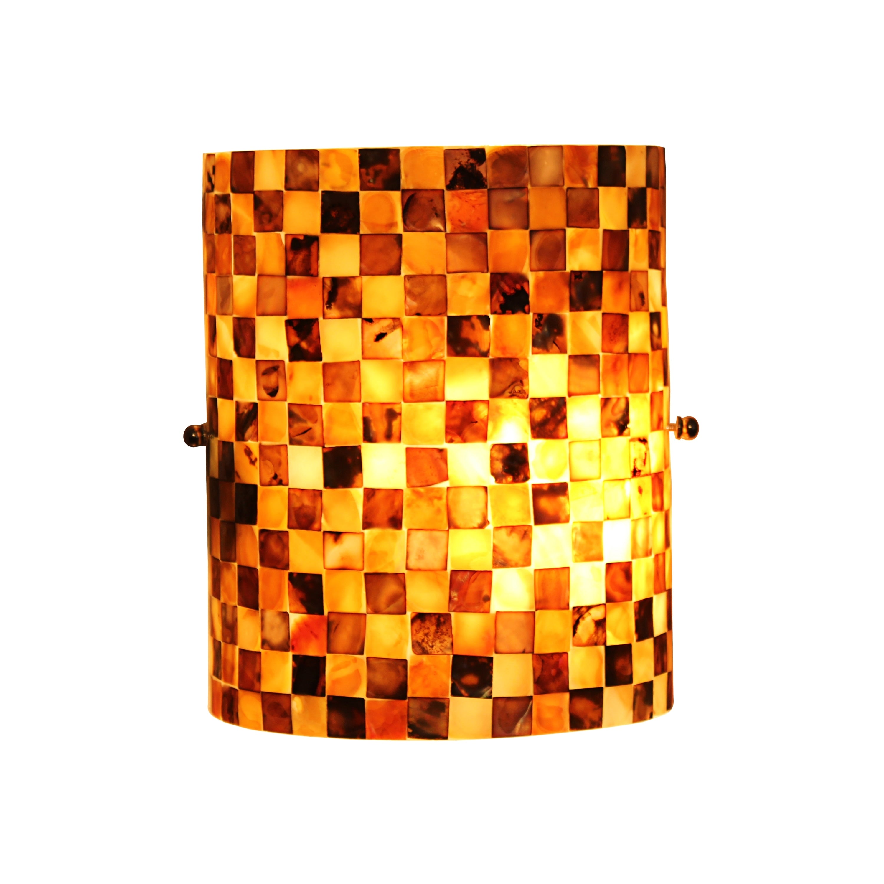 Mosaic Design 1 Light Seashell Wall Sconce