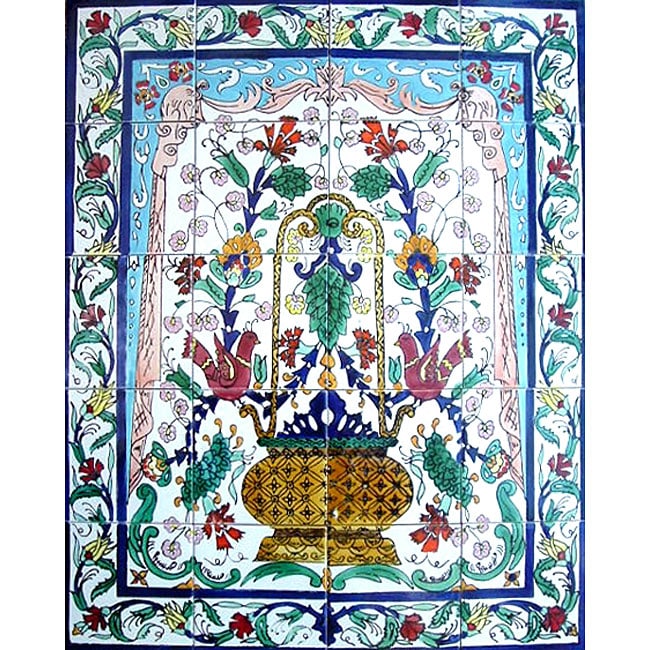 Mosaic Garden Decor 20 Tile Ceramic Wall Mural