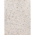 Mosaic Leather Hand Tufted Leather Hide Silver Area Rug