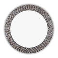 Mosaic Seashell Wall Mounted Accent Mirror 29.72 X 29.72