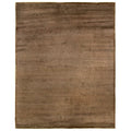 Mosaic Hand Knotted Bamboo Silk Brown Silk Area Rug