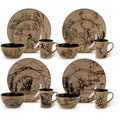 Mossy Oak 16 Piece Assorted Dinnerware Set