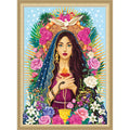Mother Mary Christian Art By Nour Tohme Framed Mounted Canvas Wall Art Print