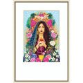Mother Mary Christian Art By Nour Tohme Wood Framed Wall Art Print