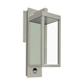 Motion Sensor Outdoor Wall Light Integrated Led Porch Light With Clear Glass Shade
