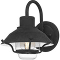 Mottled Black One Light Outdoor Wall Mount From The Lavalier Collection