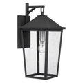 Mottled Black One Light Outdoor Wall Mount From The Stoneleigh Collection