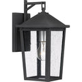 Mottled Black One Light Outdoor Wall Mount From The Stoneleigh Collection