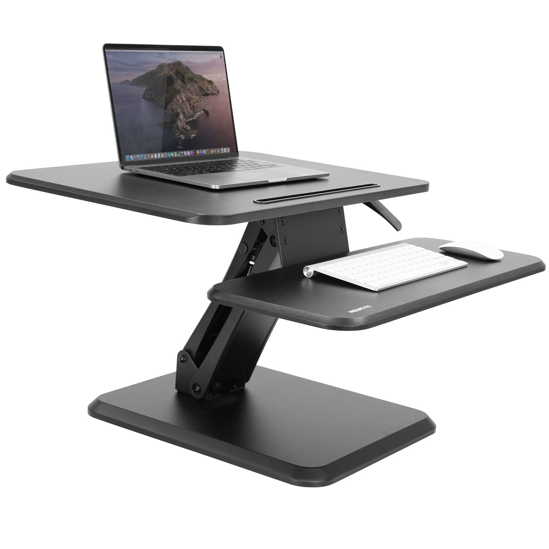Mount It Standing Desk Converter With Keyboard Tray For Laptop And Desktop Mi 7957