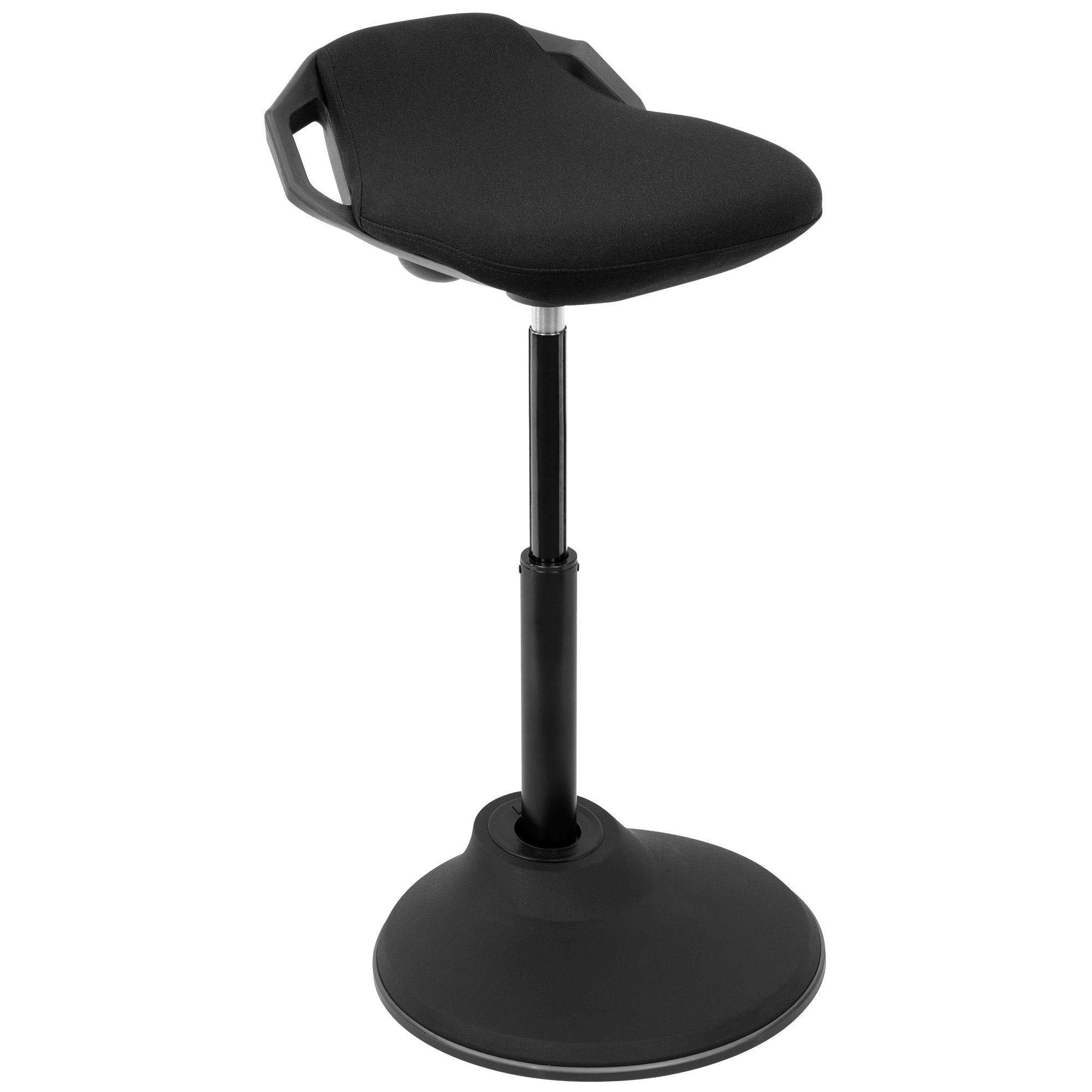 Mount It Ergonomic Sit Stand Stool 360 Tilt Height Adjustable Leaning Chair For Standing Desk Black