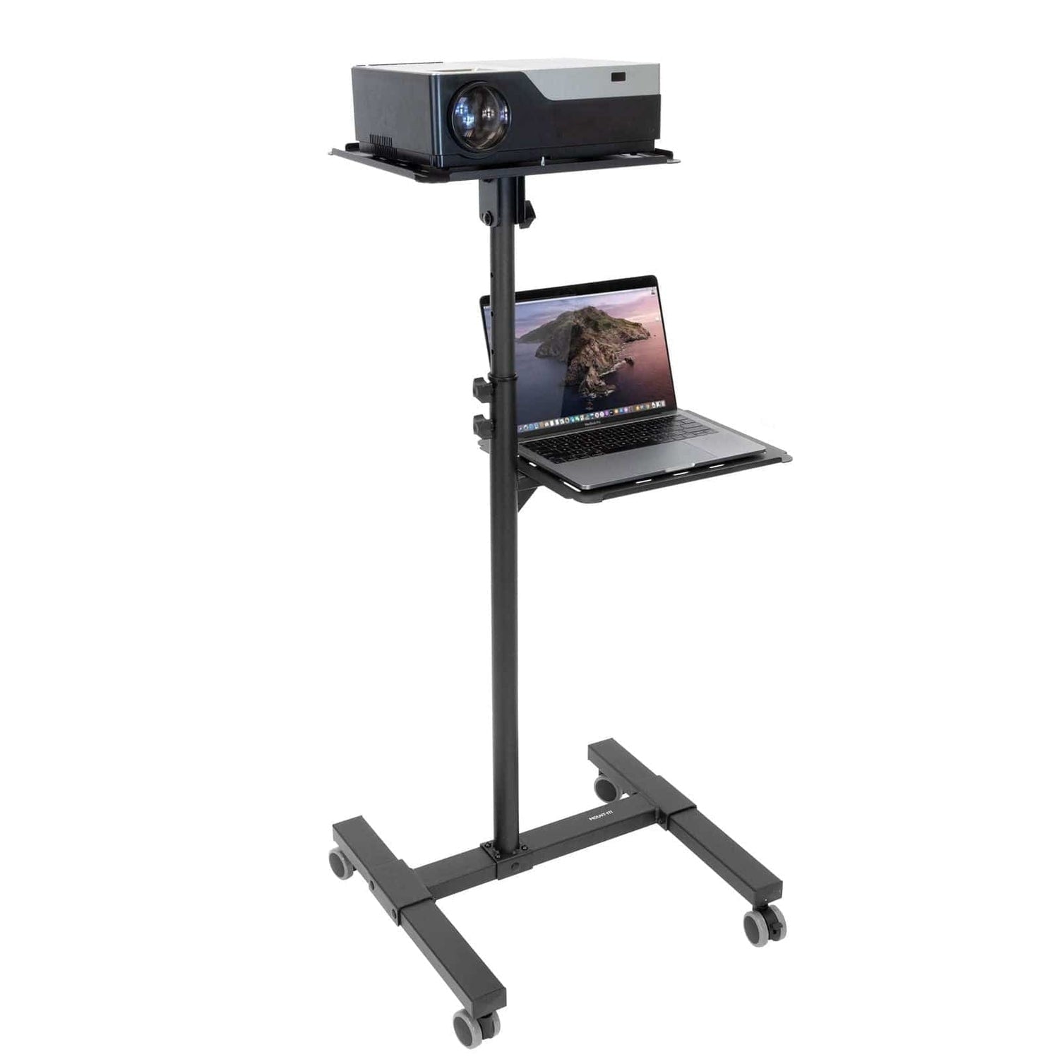 Mount It Height Adjustable Mobile Projector Stand Cart Black Mi 7943