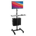 Mount It Computer Mobile Monitor Cart With Cpu Holder Mi 7948