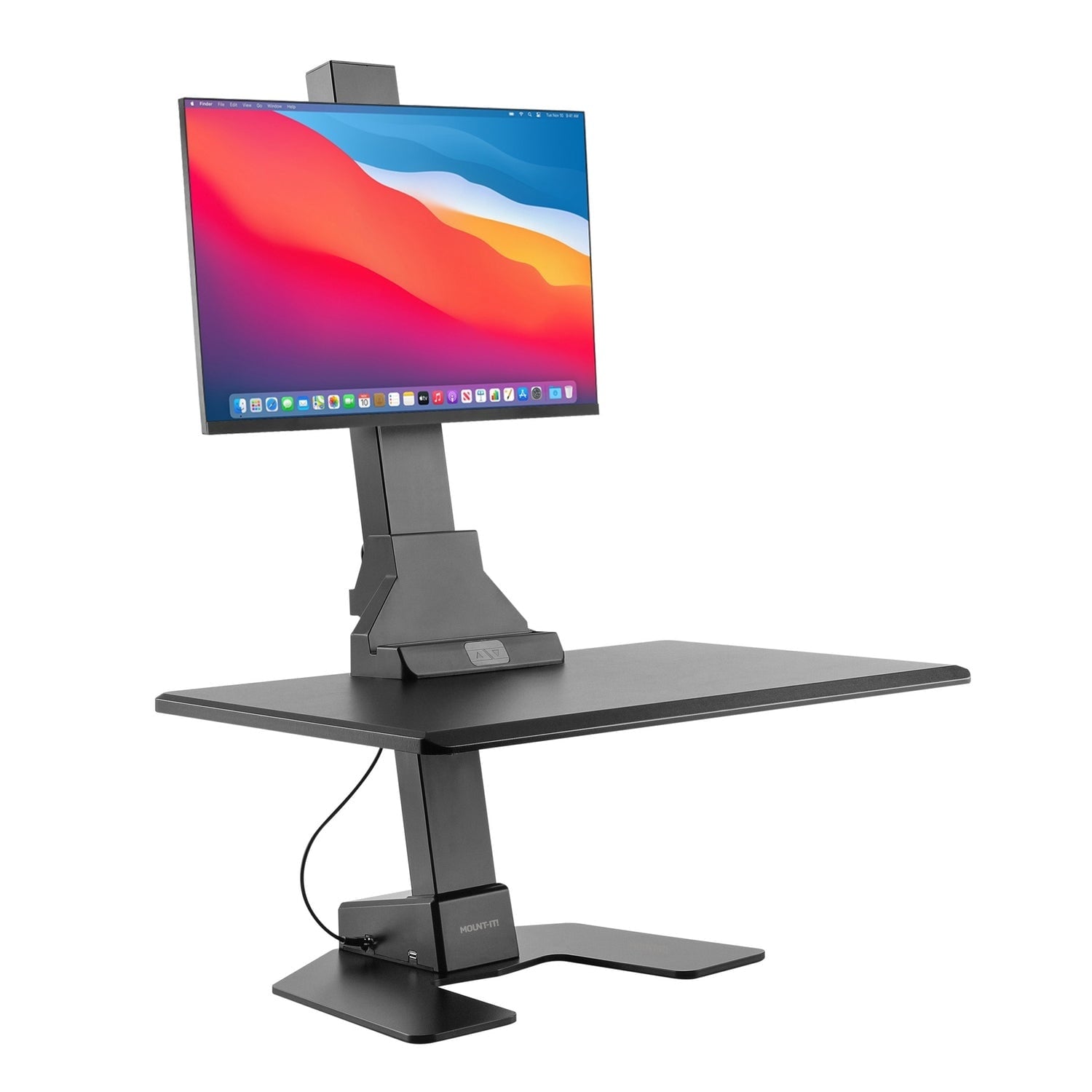 Mount It Standing Desk Sit Stand Desk Converter Motorized Tabletop Sit Stand Desk With Monitor Mount Mi 7951