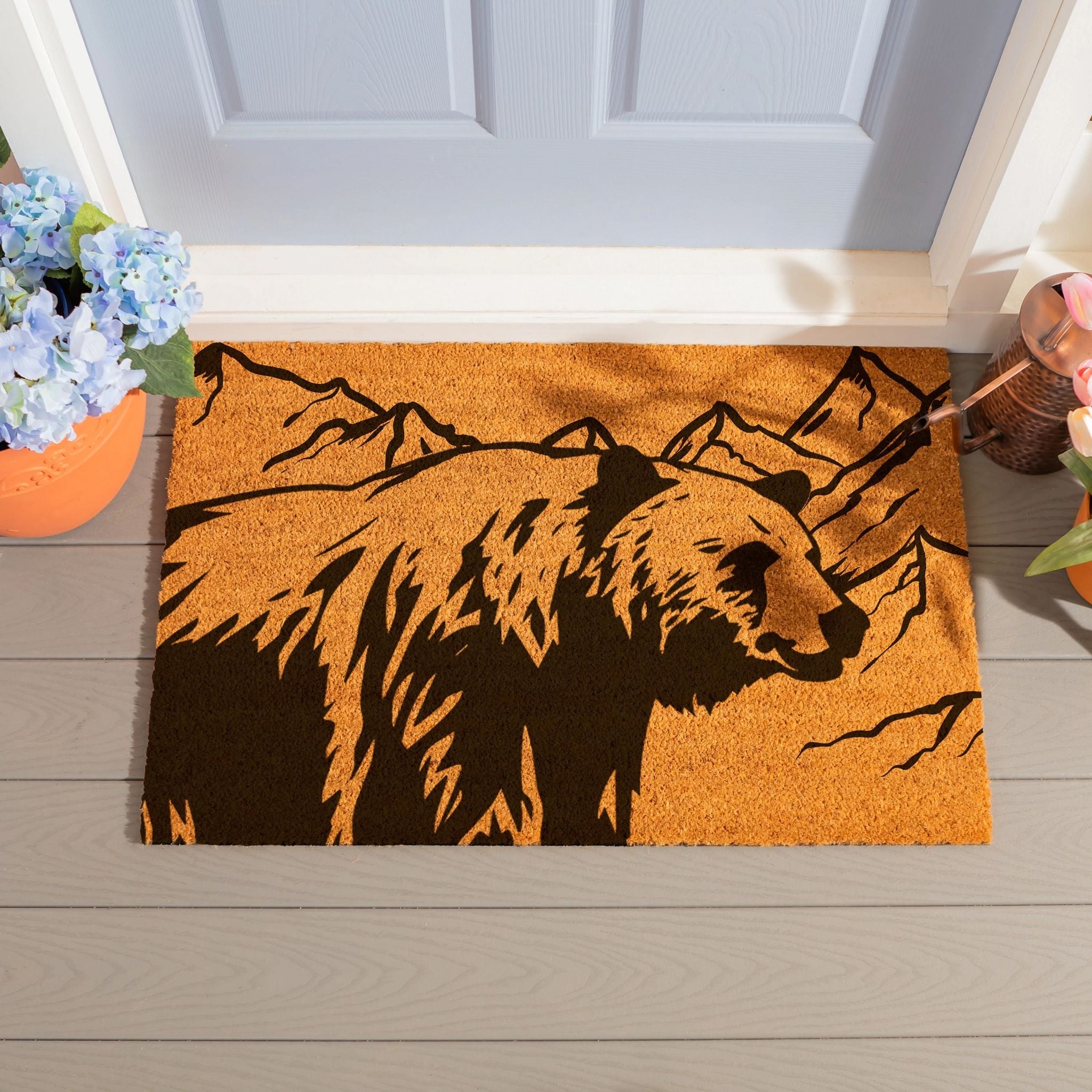 Mountain Bear Coir Door Mat 36 X 24 36 X 24