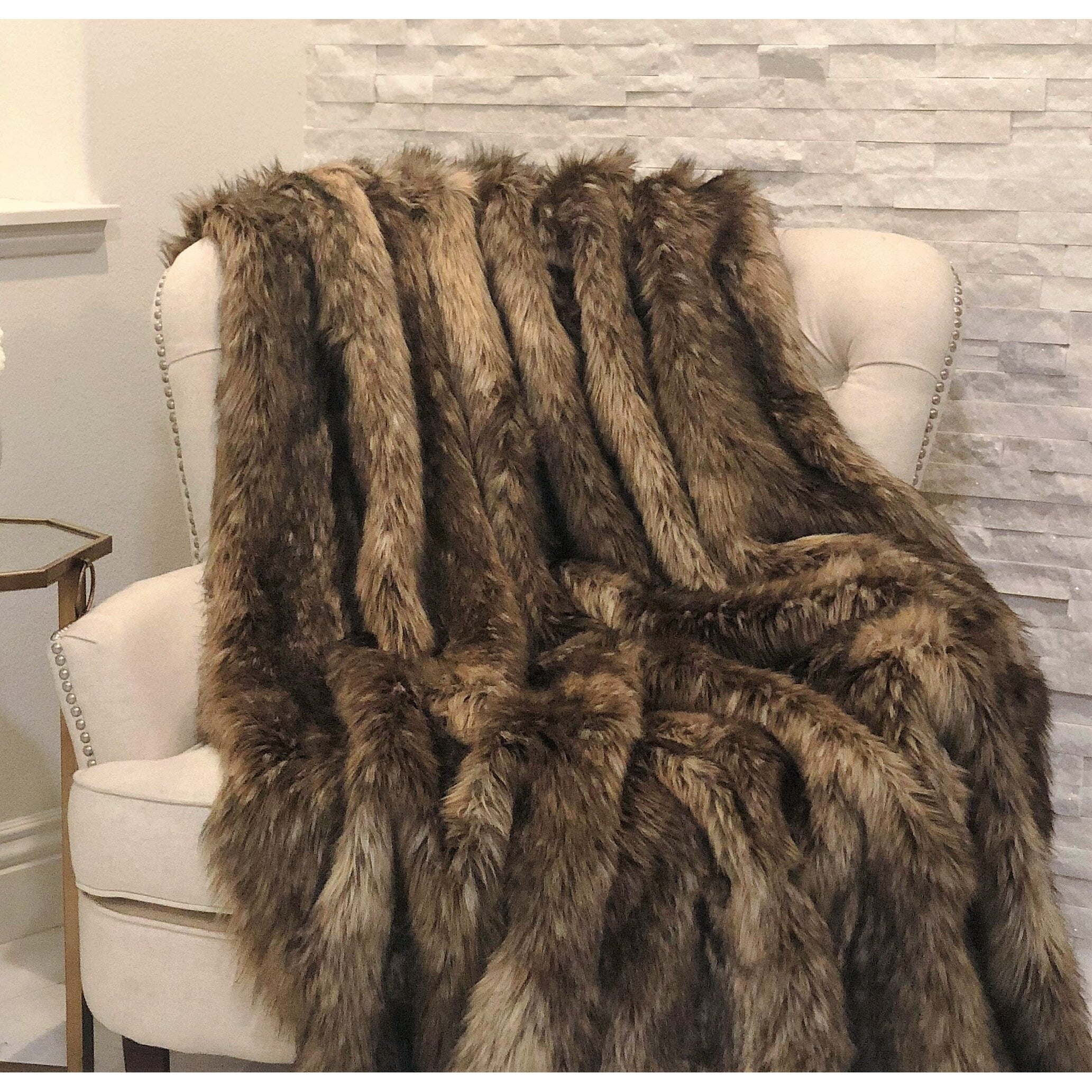 Mountain Coyote Handmade Luxury Throw Throw 36W X 60L