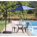 Mountain Creek 9 Cantilever Umbrella Set With Free Standing Base