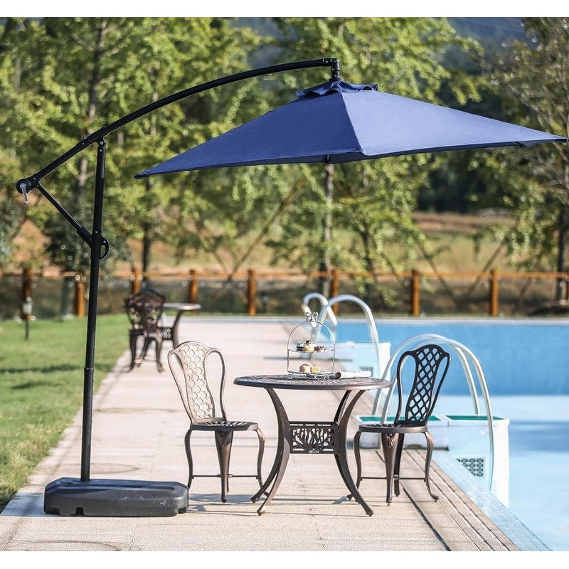 Mountain Creek 9 Cantilever Umbrella Set With Free Standing Base