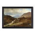 Mountain Landscape 1864 Hans Gude Custom Framed Canvas