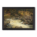Mountain Stream Hallingdal 1848 Hans Gude Custom Framed Canvas