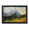 Mountains In Berchtesgaden Friedrich Gauermann Custom Framed Canvas