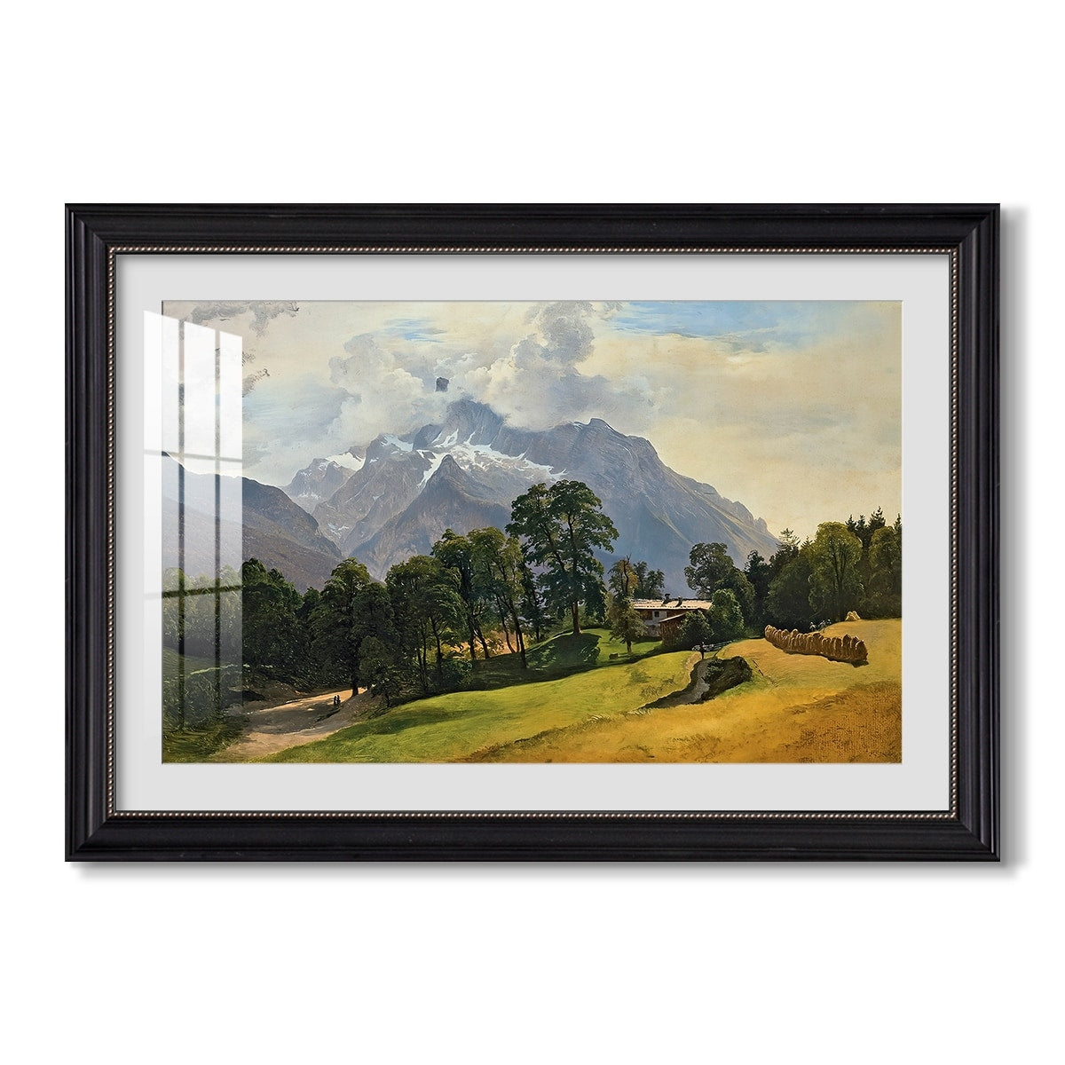 Mountains In Berchtesgaden Friedrich Gauermann Custom Framed Print