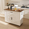 Movable Rustic Breakfast Bar Table Kitchen Island With Adjustable Shelf Rolling Kitchen Cart With Locking Casters