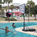 Movable Swimming Pool Basketball Stand For 7 Ball