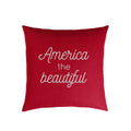 Mozaic Embroidered America The Beautiful Indoor Outdoor Square Pillow