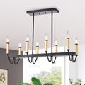 Muka Gold Black 8 Light Chandelier