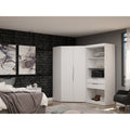 Mulberry 2.0 Semi Open 2 Sectional Modern Wardrobe Corner Closet Set Of 2