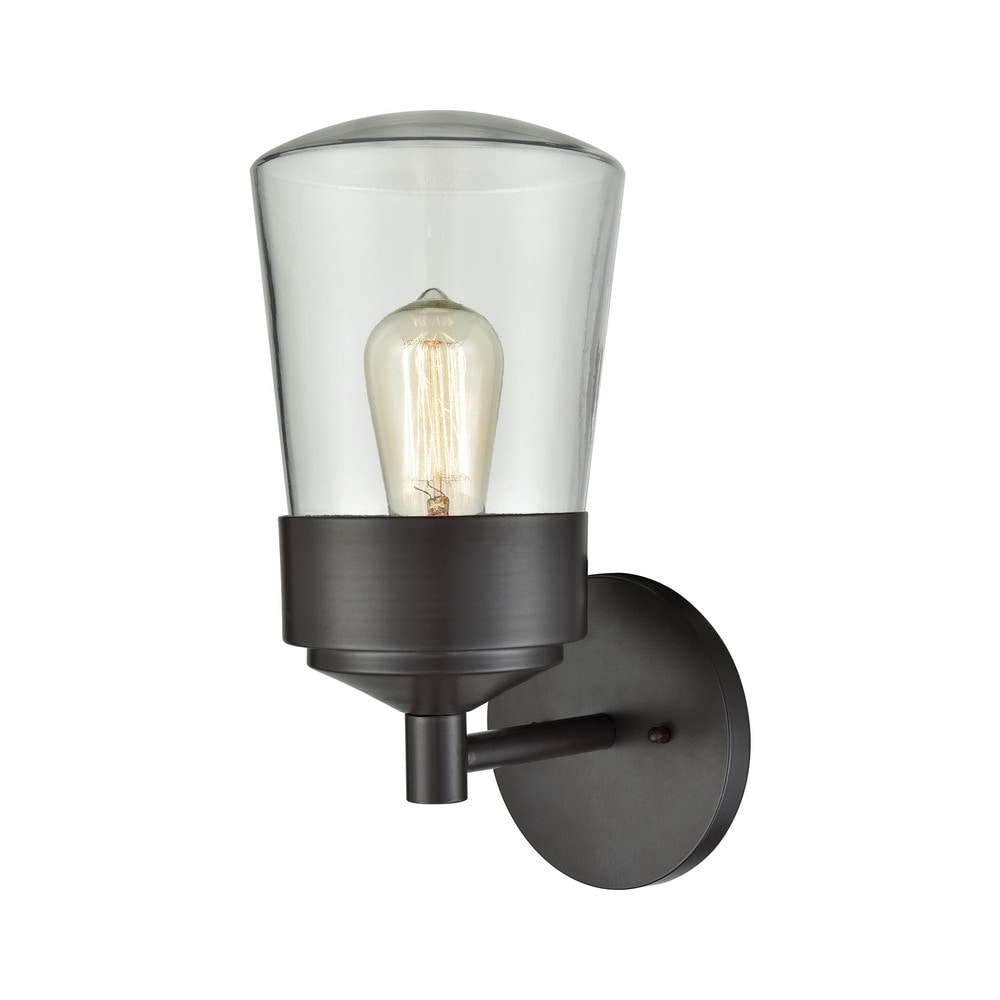 Mullen Gate Oil Rubbed Bronze And Clear Glass 1 Light Outdoor Wall Sconce