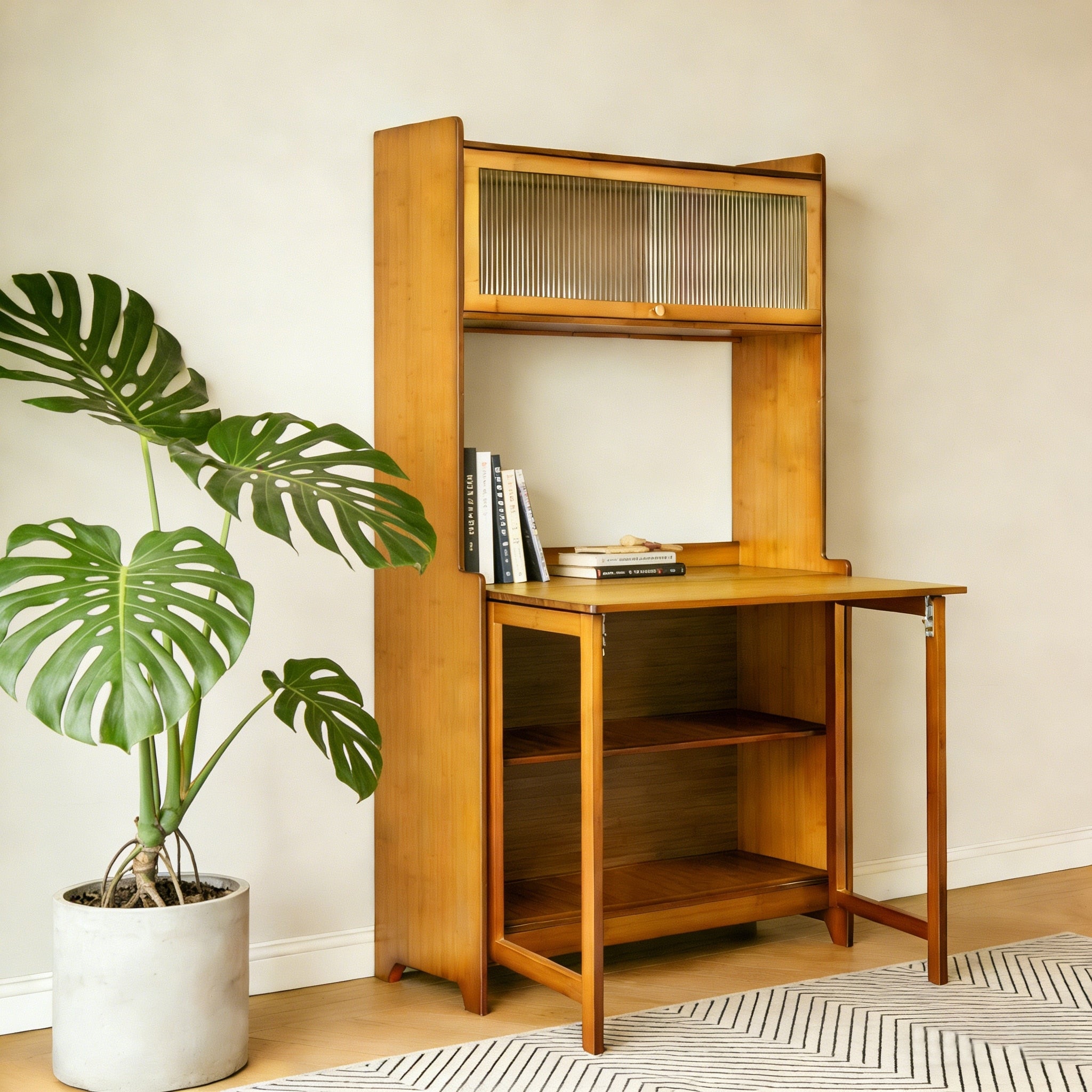 Multi Functional Bamboo Folding Table Space Saving Suitable For Office Use Suitable For Indoor Bedroom Living Room