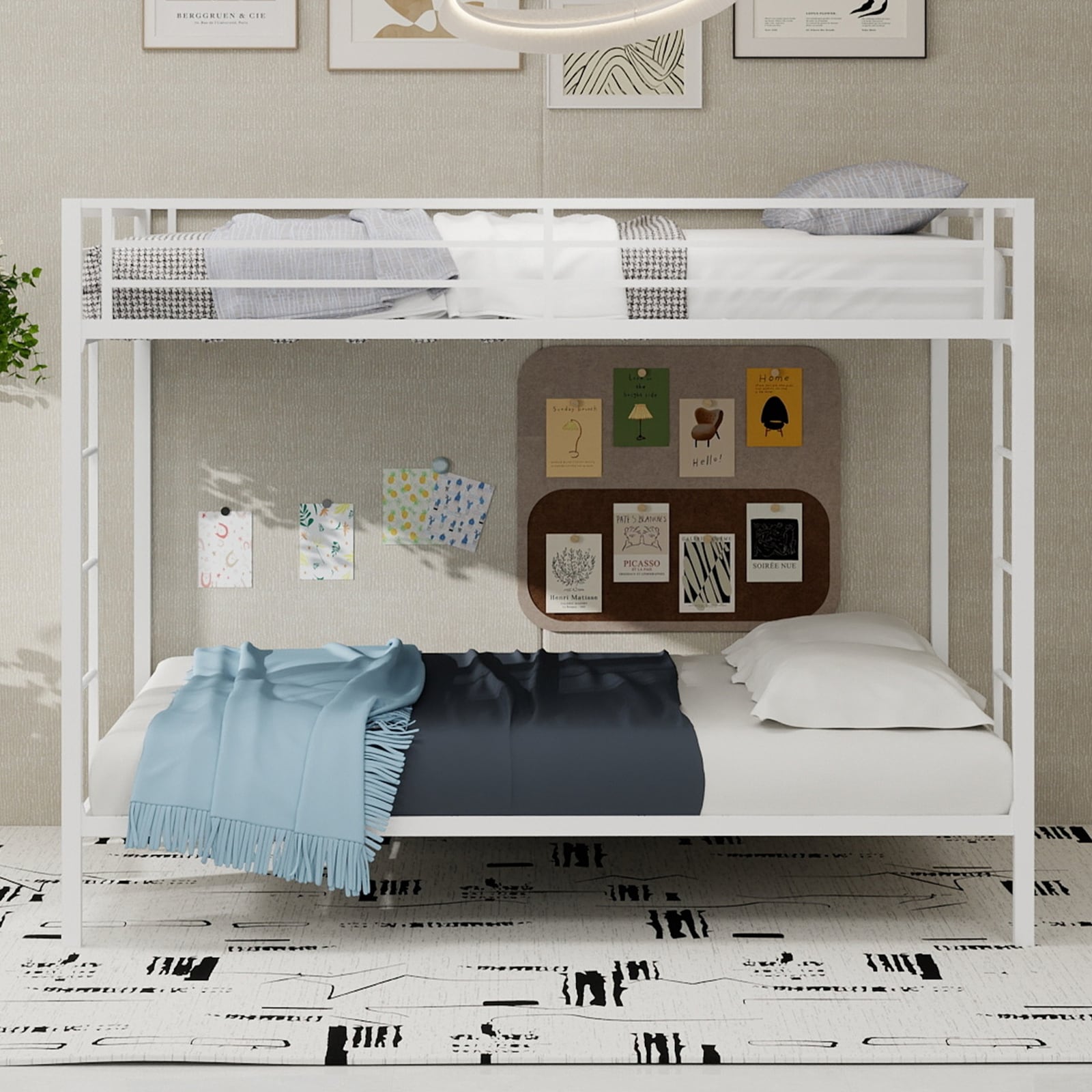 Multi Functional Square Tube Iron Bunk Bed Ideal For Vertical Space