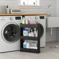 Evideco 3 Tier Slim Rolling Multi Purpose Utility Cart Kitchen Bathroom White
