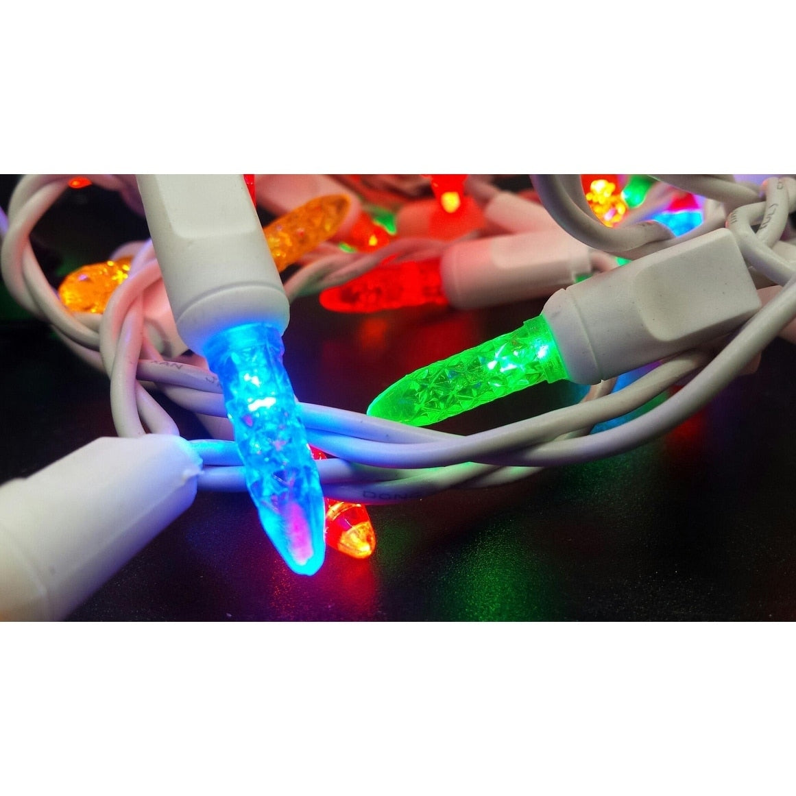 Multi Red Blue Yellow Orange Green Led Light String Set Of 70 Lights Icicle